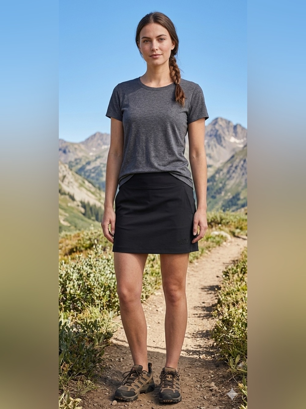 The North Face || Woman  black TNF APEX hiking skort size 8
